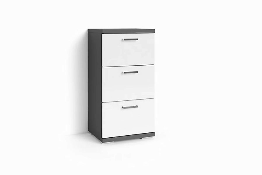 freiraum Seitenschrank NEBRASKA (B 35,5, H 74, T 31,5 cm) in Anthrazit/Weiß günstig online kaufen