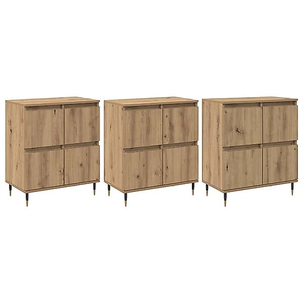 vidaXL Sideboards 3 Stk Artisan-Eiche 180 x 35 x 70 cm Holzwerkstoff 339451 günstig online kaufen