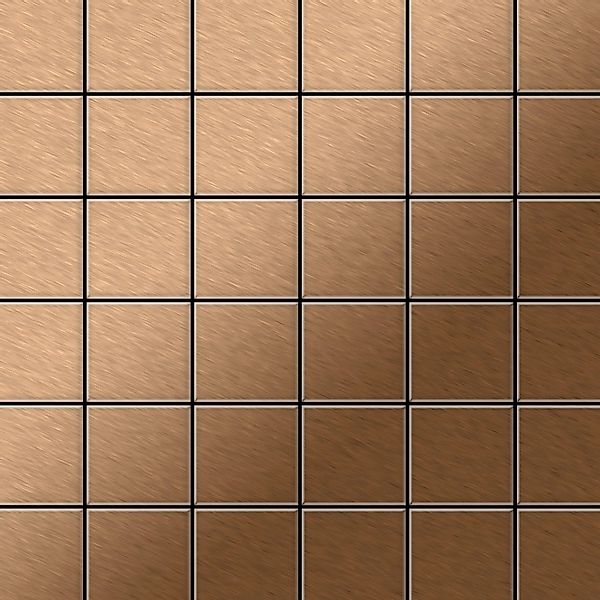 ALLOY Mosaik Fliese Massiv Metall Titan Gebürstet Kupfer 1,6mm Stark Cinqua günstig online kaufen