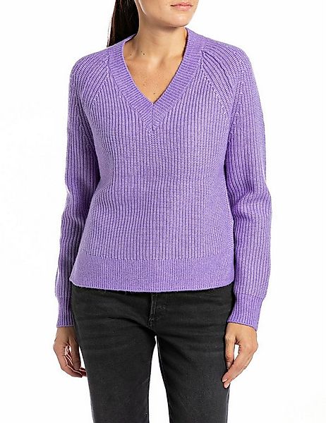 Replay V-Ausschnitt-Pullover günstig online kaufen