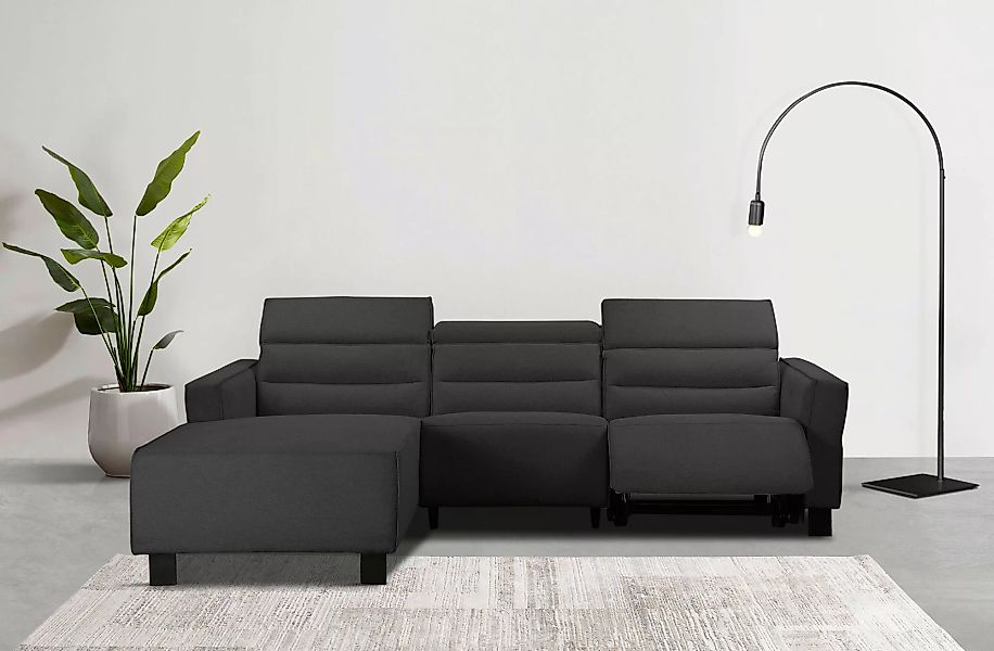 Places of Style Ecksofa »Carpari, L-Form, 263 cm, manuelle o. elektrische R günstig online kaufen