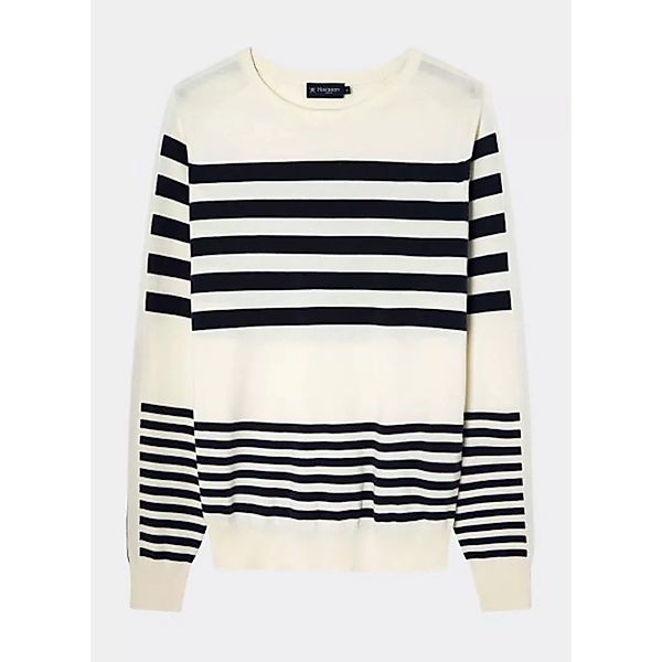 Hackett Breton Multi Stripe Pullover L Navy / Ecru günstig online kaufen
