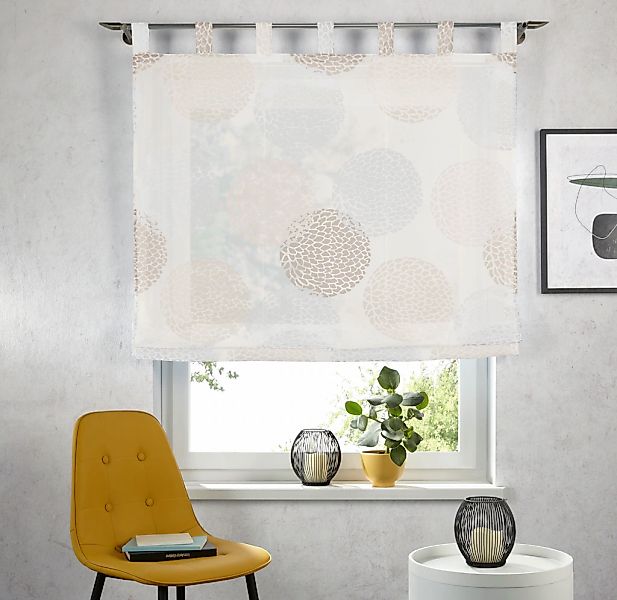 my home Raffrollo "Belem" mit Schlaufen Transparent, Voile, Polyester günstig online kaufen