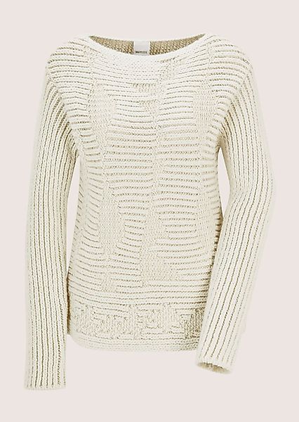 MADELEINE Longpullover "Strickpullover Eleganter Maschenpullover mit U-Boot günstig online kaufen