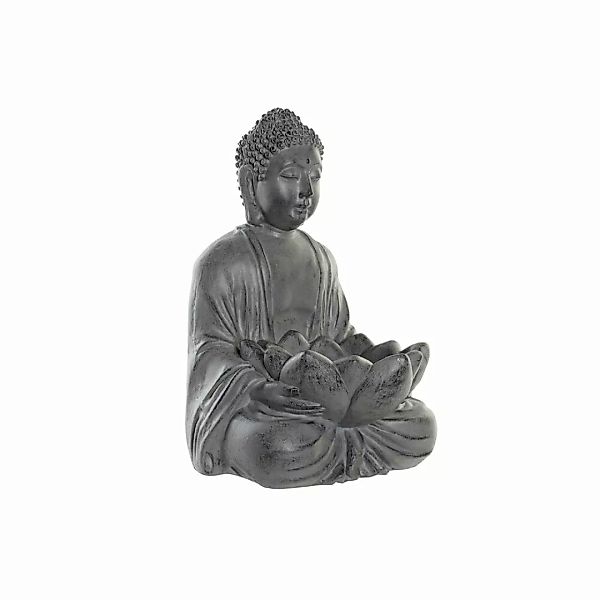 Dekorative Gartenfigur Dkd Home Decor Grau Lotusblume Buddha Harz (35 X 32 günstig online kaufen