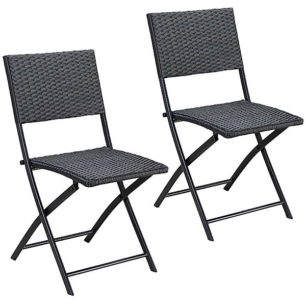 Casaria Klappstuhl Rom (2 St), Polyrattan günstig online kaufen