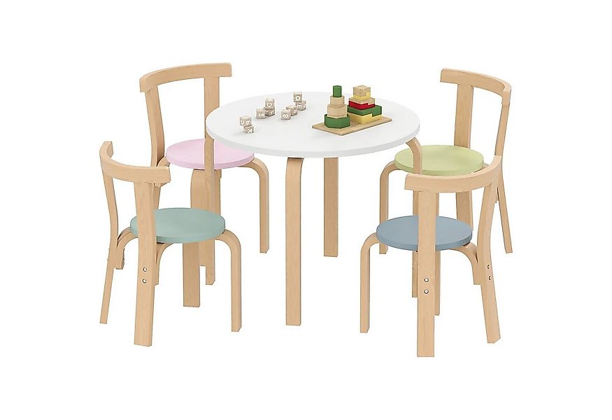 BlingBin Kindertisch 5-teiliges Holz Kindertisch- und Stuhlset Kindersitzgr günstig online kaufen