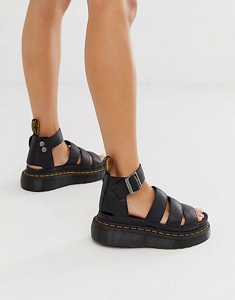 Dr Martens – Clarissa II Quad – Schwarze Sandalen mit dicker Sohle günstig online kaufen