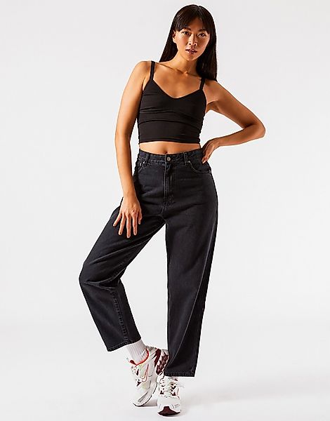 Dr Denim – Bella – Oversize-Mom-Jeans in Schwarz günstig online kaufen