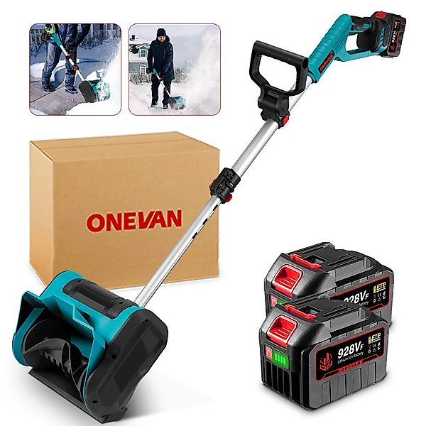 ONEVAN Akku-Schneefräse Bürstenloser Schneeschaufel mit 2x4.5Ah günstig online kaufen
