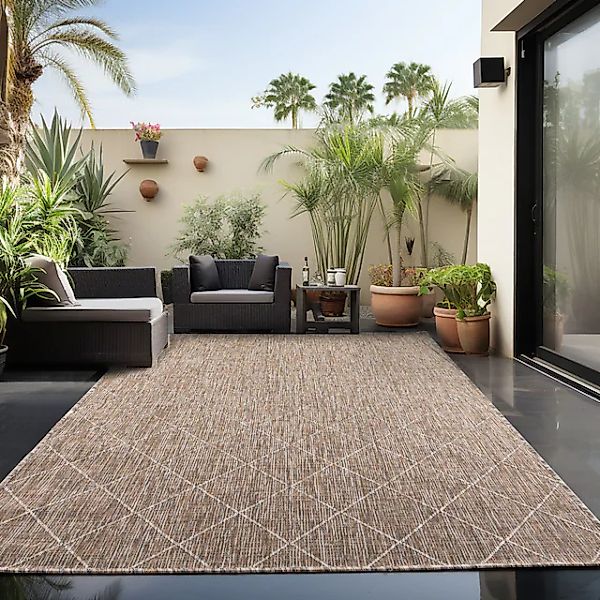 Ayyildiz Teppiche Outdoorteppich »ZAGORA 4512«, rechteckig, 5 mm Höhe, Läuf günstig online kaufen