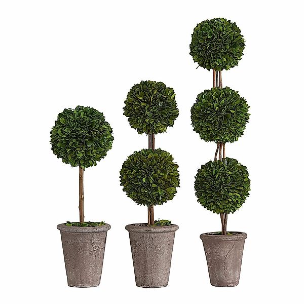 Kunstblume Deko-Baum 3er Set Dunjes grün, günstig online kaufen