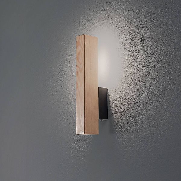 LED-Holzwandleuchte Teo, kiefer, 31 cm, 3000 K günstig online kaufen