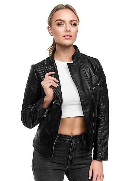 Tazzio Lederjacke F514 außergewöhnliches Design, mit Biker-Details & Revers günstig online kaufen