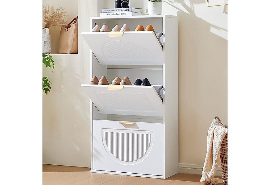 Flieks Schuhschrank (B60/T24/H114 cm, 1-St., ca 8 Paar Schuhe) Schuhregal m günstig online kaufen