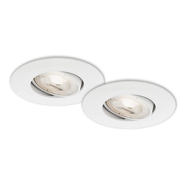 Briloner LED-Einbauleuchten Kulana Weiß Ø 9 cm 2er-Set günstig online kaufen