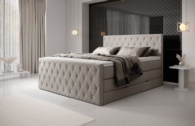 wonello Boxspringbett Dubai, Samt, mit Kristallen, günstig online kaufen