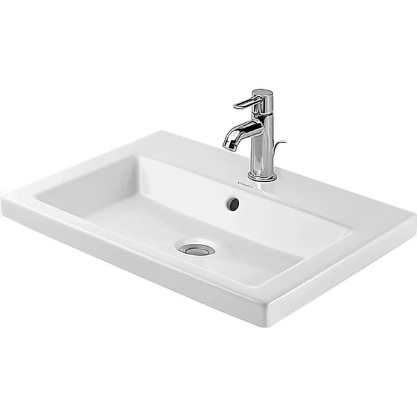 Duravit Einbauwaschbecken 2nd floor 60 cm Weiß mit Waschtisch + 1 Hahnloch günstig online kaufen