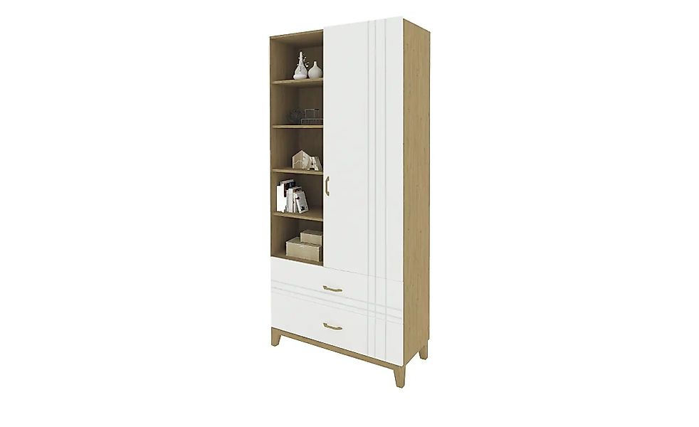 Highboard  Hygge Oak ¦ holzfarben ¦ Maße (cm): B: 100 H: 230 T: 45.0 Kommod günstig online kaufen