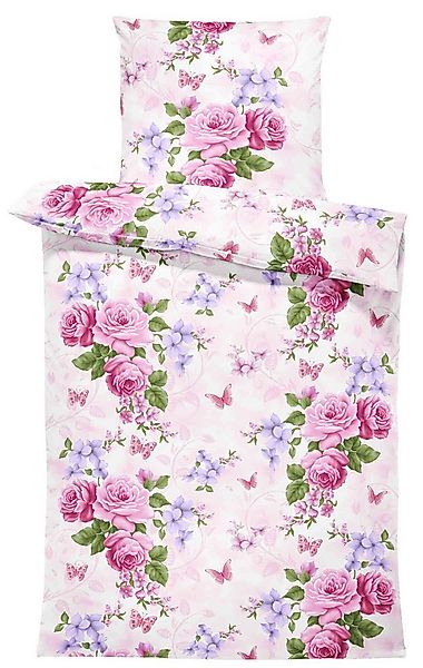 One Home Bettwäsche Schmetterlinge lieben Blumen, Mikrofaser, 2 teilig, flo günstig online kaufen