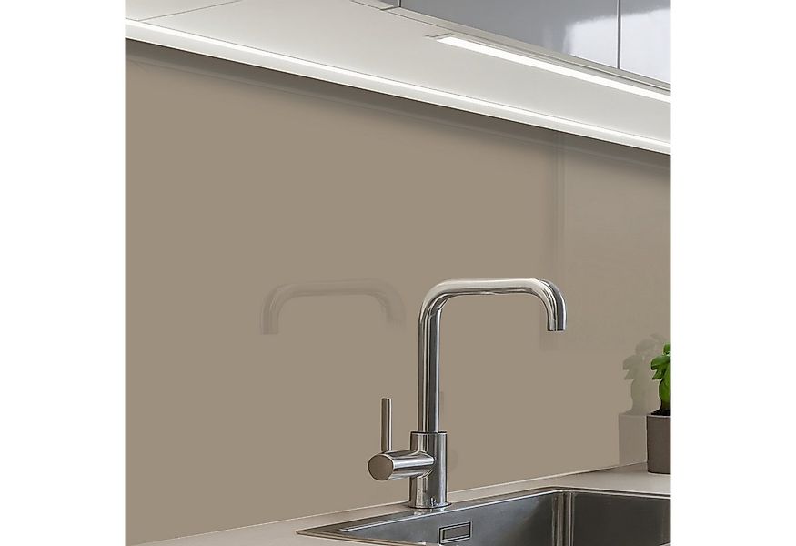 KitchenYeah Küchenrückwand selbstklebend Interieur - Farben - Beige, (1-tlg günstig online kaufen