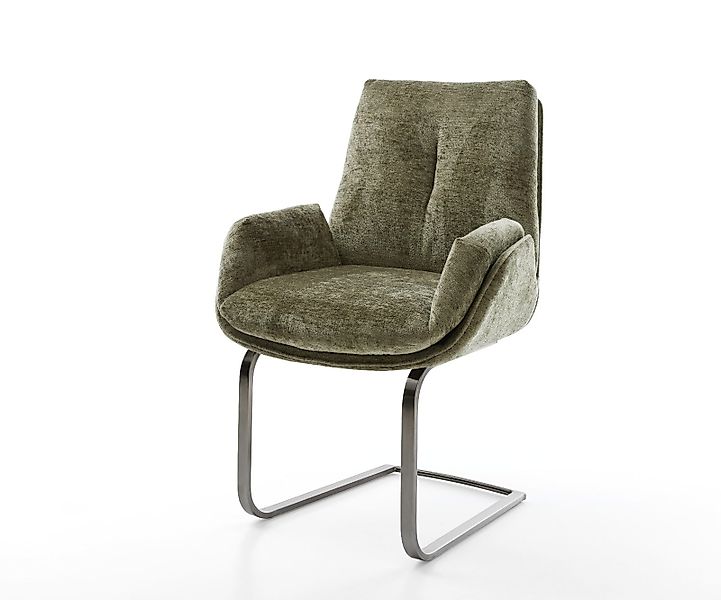 Freischwinger Clea-Flex Chenille Silbergrau Freischwinger flach Graphit günstig online kaufen