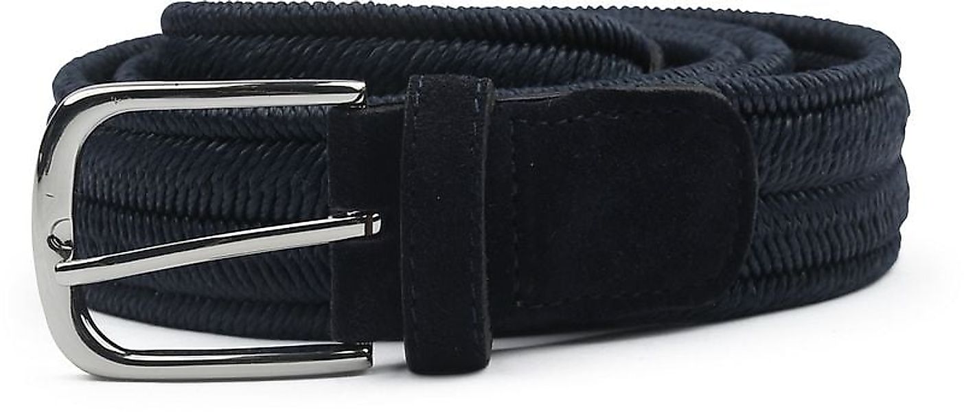 Profuomo Waxed Geflochtener Gürtel Navy - Größe 95 günstig online kaufen