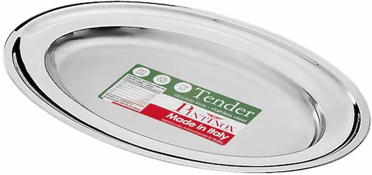 PINTINOX Servierplatte "Vassoi Tender" oval, Edelstahl, spülmaschinengeeign günstig online kaufen