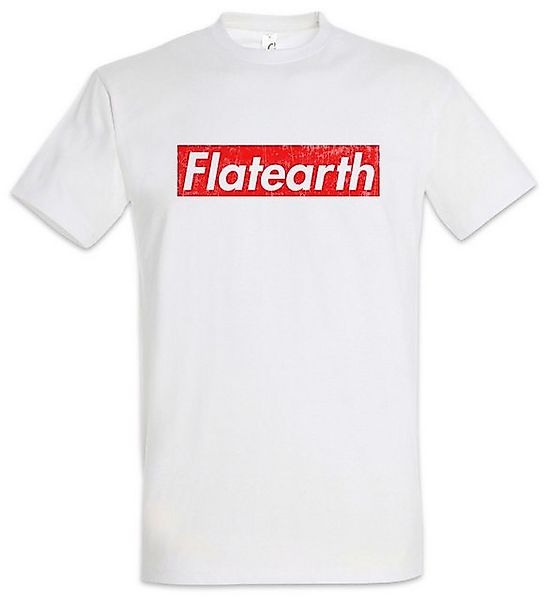 Urban Backwoods Print-Shirt Urban Backwoods Flat Earth I Herren T-Shirt Wei günstig online kaufen
