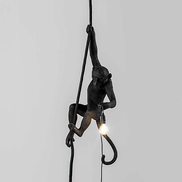 SELETTI Monkey Lamp LED-Hängelampe hängend schwarz günstig online kaufen