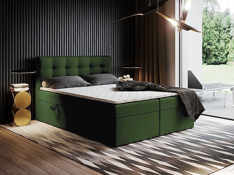 Godre Boxspringbett mit Bettkasten Ewora 160x180 günstig online kaufen