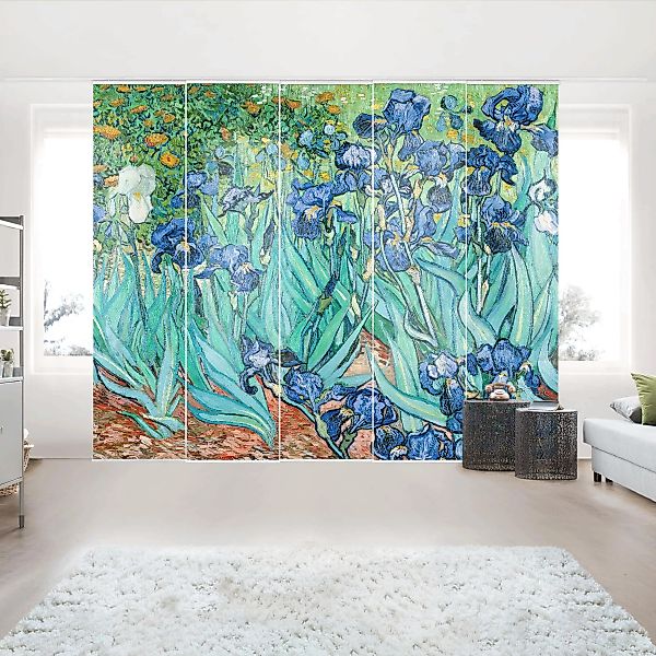 Schiebegardinen Set Kunstdruck Vincent van Gogh - Iris günstig online kaufen
