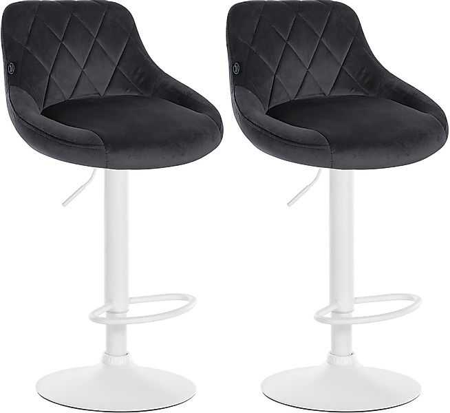CLP Barhocker Lazio Samt (2er Set, günstig online kaufen