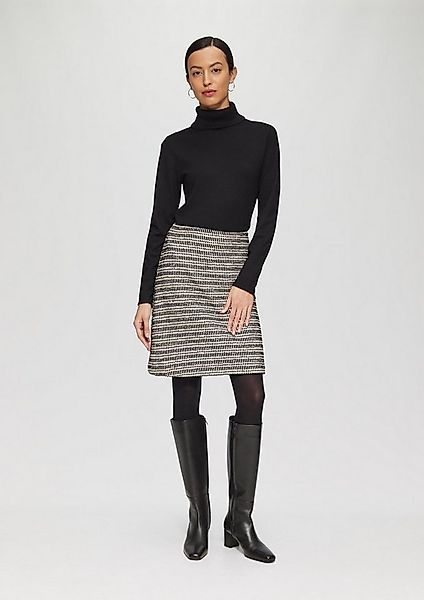 s.Oliver Minirock Rock Kurzer Bouclé-Rock mit seitlichem Reißverschluss günstig online kaufen