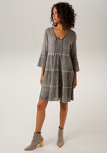 Aniston CASUAL Tunikakleid mit Jersey-Unterkleid, mit aufwändiger Spitzenve günstig online kaufen