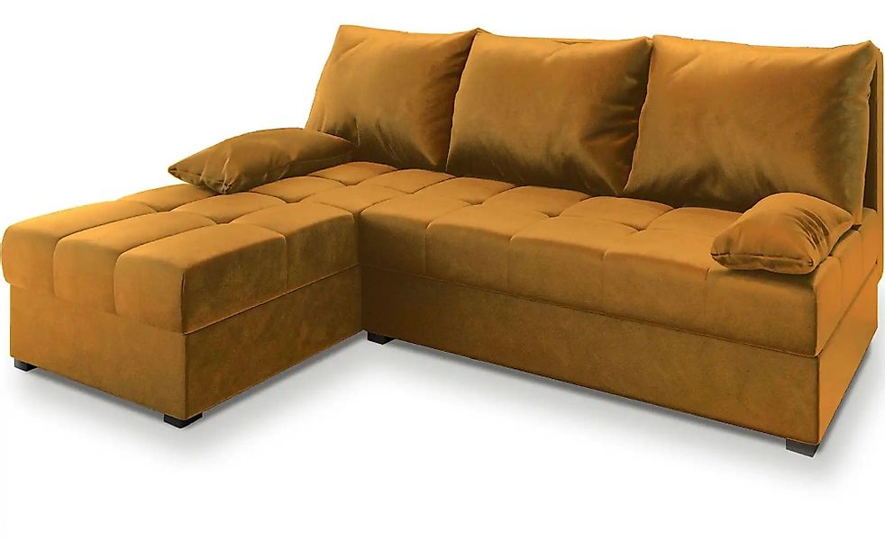 MASSENO Ecksofa mit Schlaffunktion Rita ¦ orange ¦ Maße (cm): B: 200 H: 85 günstig online kaufen