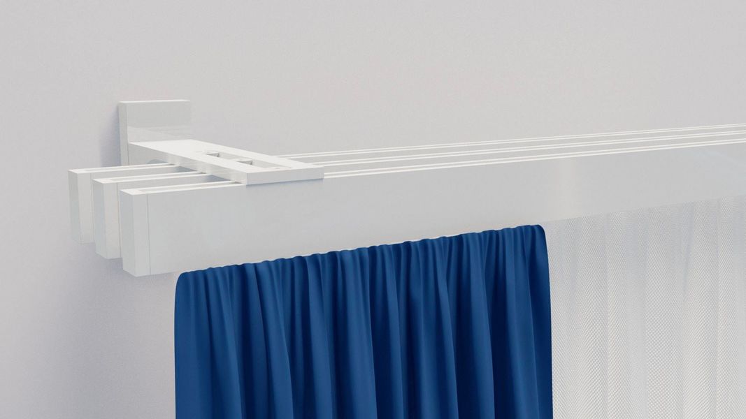 indeko Gardinenstange "Bern" 3 läufig-läufig Wunschmaßlänge Innenlauf Kompl günstig online kaufen