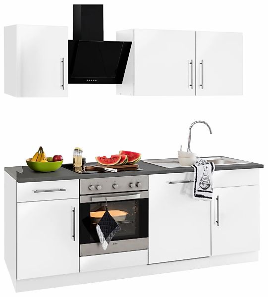 wiho Küchen Küchenzeile "Cali, TOPSELLER" mit E-Geräten, Breite 220 cm mit günstig online kaufen