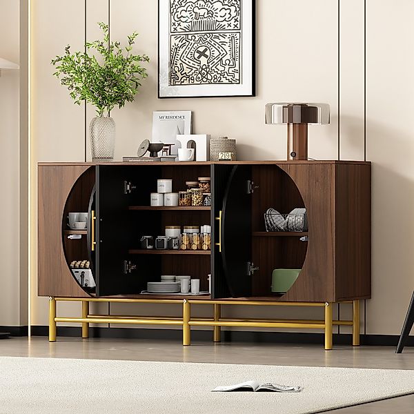 HAUSS SPOLE Sideboard Wohnzimmerschrank Walnut mit günstig online kaufen