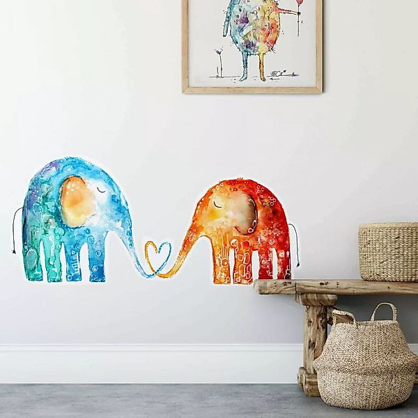 Wall-Art Wandtattoo "Lebensfreude Elefantenliebe", (1 St.) günstig online kaufen