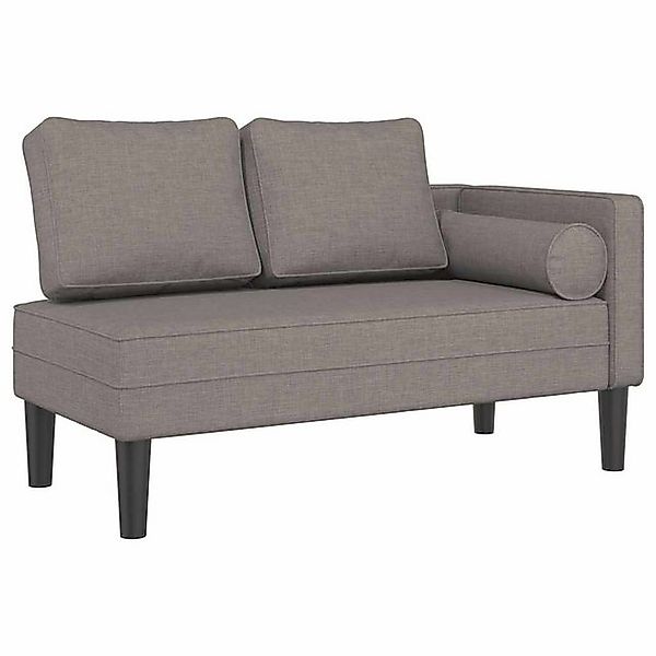 vidaXL Chaiselongue Chaiselongue mit Kissen Taupe Stoff, 1 Teile günstig online kaufen