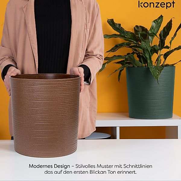 KONZEPT Blumentopf Pflanztopf Groß Innen, 30cm günstig online kaufen