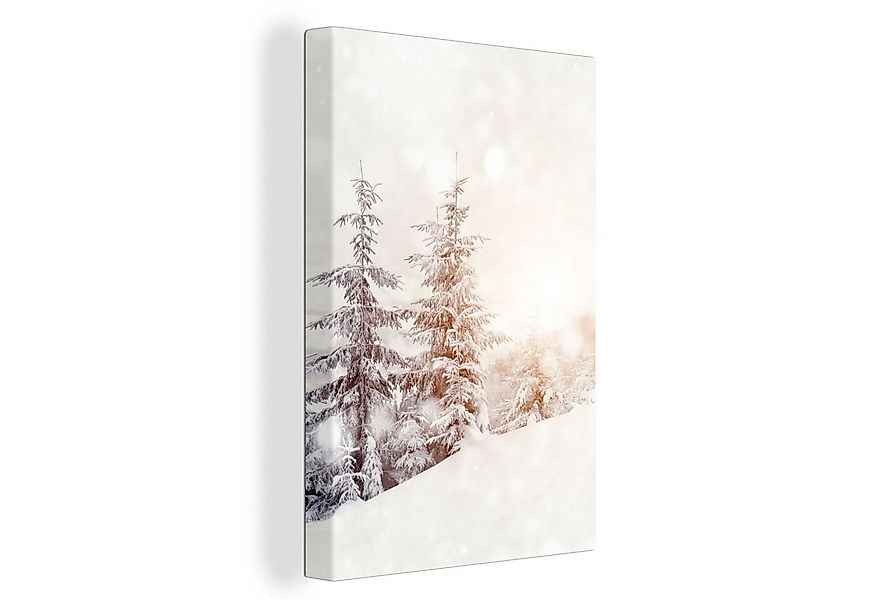 OneMillionCanvasses® Leinwandbild Baum - Schnee - Winter, Fotodruck (1 St), günstig online kaufen
