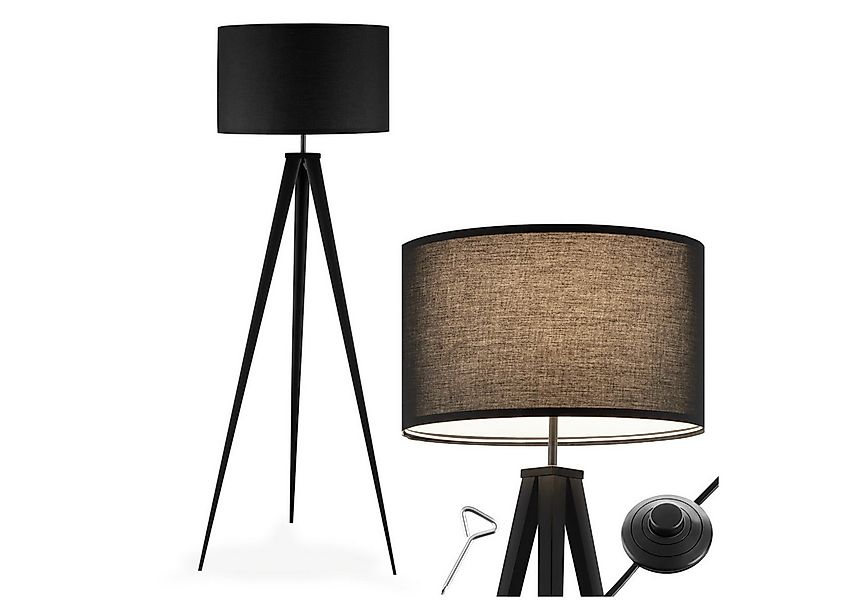 tectake Stehlampe Stehleuchte, Energiesparlampe, Elegante Stehleuchte für g günstig online kaufen