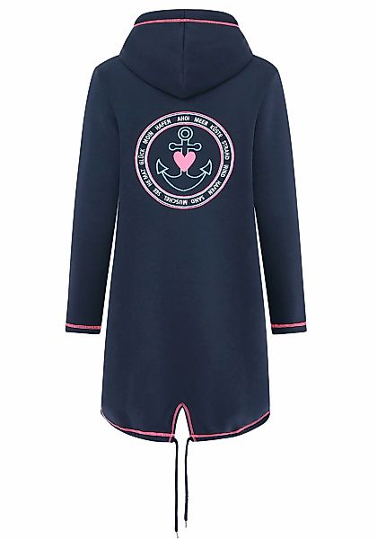 Zwillingsherz Kapuzensweatjacke mit Kapuze, Rückenprint und günstig online kaufen
