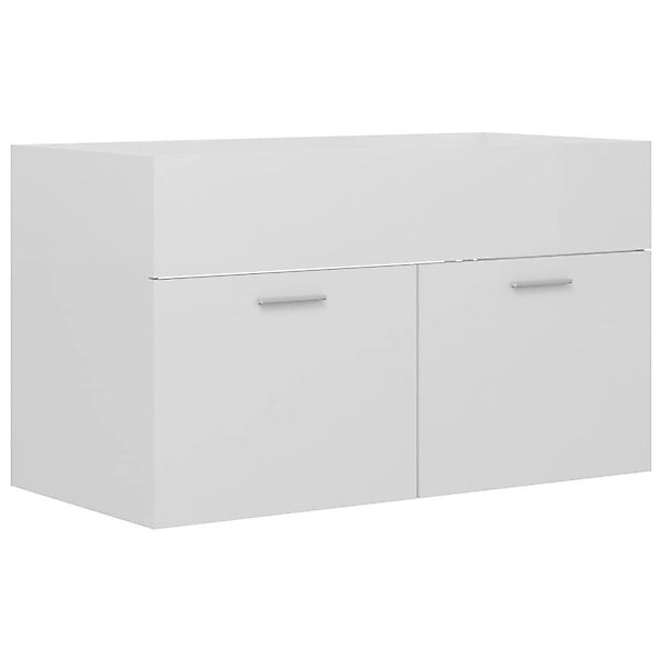 Waschbeckenunterschrank Hochglanz-weiß 80x38,5x46 Cm Spanplatte günstig online kaufen