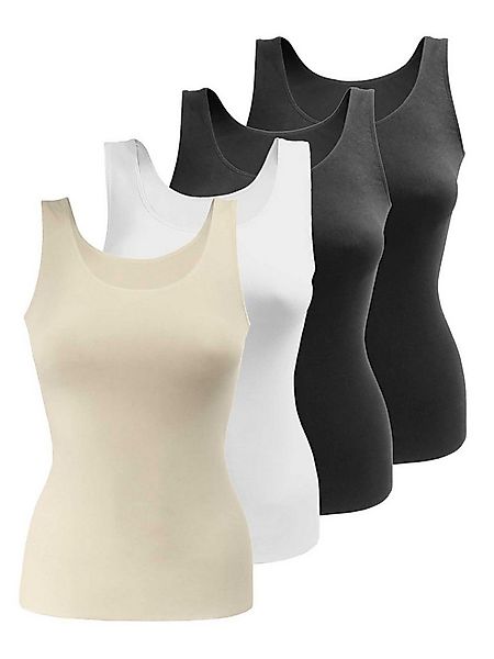 Yenita® Unterhemd Tank Top (4-St) in angenehmer Microfaserqualität günstig online kaufen