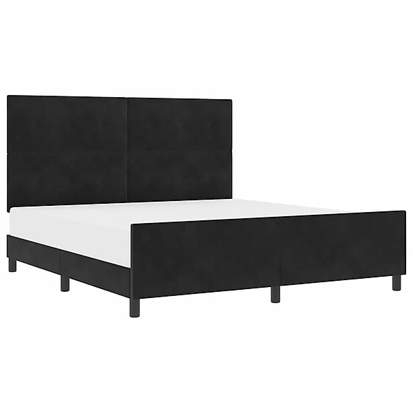 vidaXL Boxspringbett mit Kopfteil Schwarz 180 x 200 cm Samt 3344959 günstig online kaufen