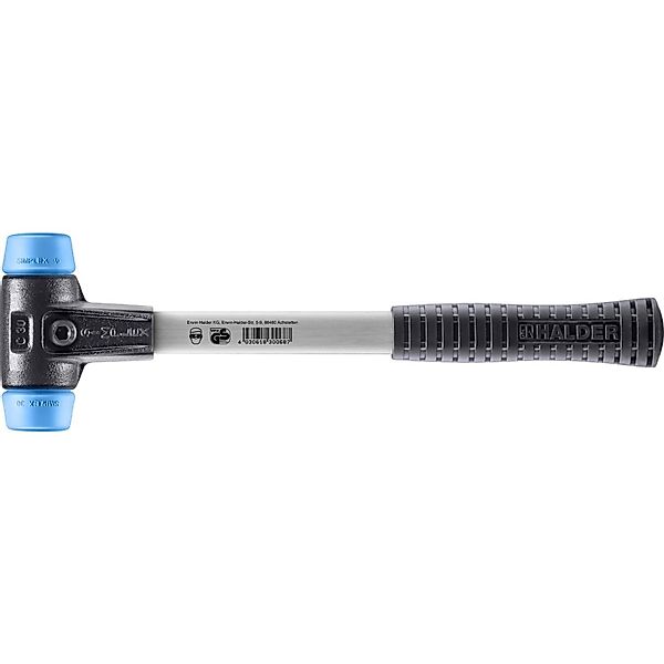 Halder Simplex Schonhammer Ø 30 mm TPE-soft Blau mit Verstärktem Temperguss günstig online kaufen
