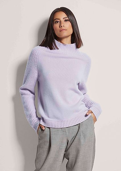 MADELEINE Strickpullover Kurzer Stehkragen-Pullover mit Kaschmir günstig online kaufen